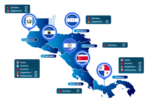 Mapa de cobertura regional